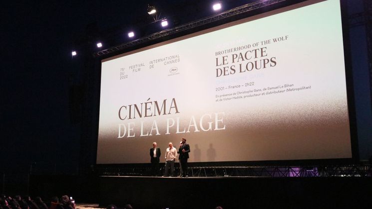 Christophe Gans, Samuel Le Bihan et Victor Hadida (Le Pacte des Loups) au Cinéma de la plage © Maxence Parey / FDC