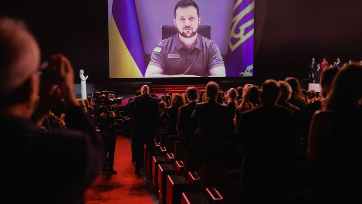 Volodymyr Zelensky (Président de l'Ukraine) - Cérémonie d'Ouverture © Andreas Rentz / GettyImages