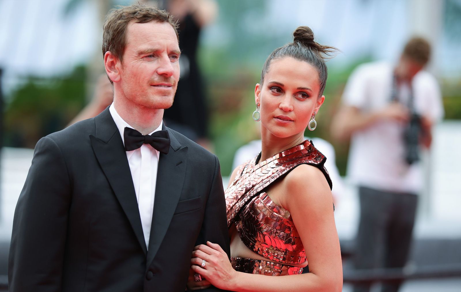 Michael Fassbender, Alicia Vikander - Red carpet entrance of Holy Spider -  Festival de Cannes