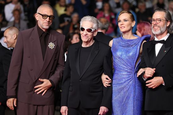 Vincent Cassel, David Cronenberg, Diane Kruger et Guy Pearce – Montée des Marches LES LINCEULS