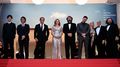 (FromL) French actor Louis Garrel, French producer Hugo Selignac, French actor Vincent Lindon, French actress Lea Seydoux, French director Quentin Dupieux, French actor Raphael Quenard, two guests and French actor Manuel Guillot arrive for the Opening Ceremony and the screening of the film "Le Deuxieme Acte" at the 77th edition of the Cannes Film Festival in Cannes, southern France, on May 14, 2024. (Photo by LOIC VENANCE / AFP)