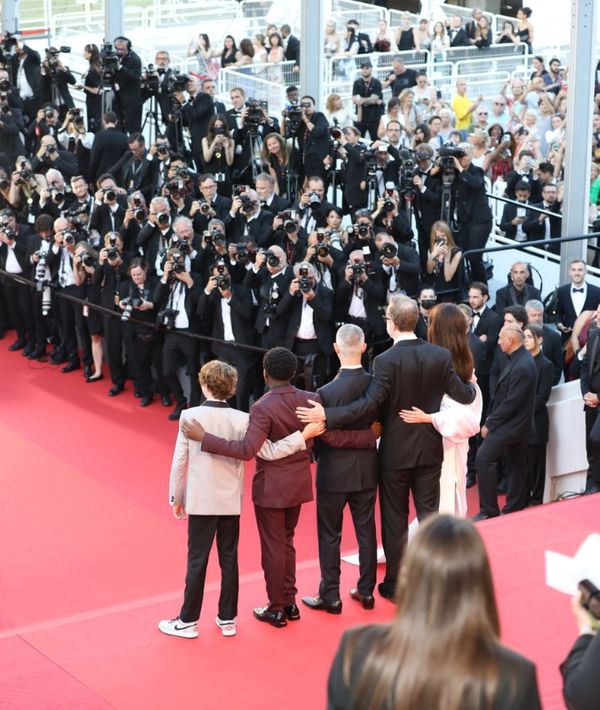 Film team at the top of the Red Carpet © Maxence Parey  / FDC